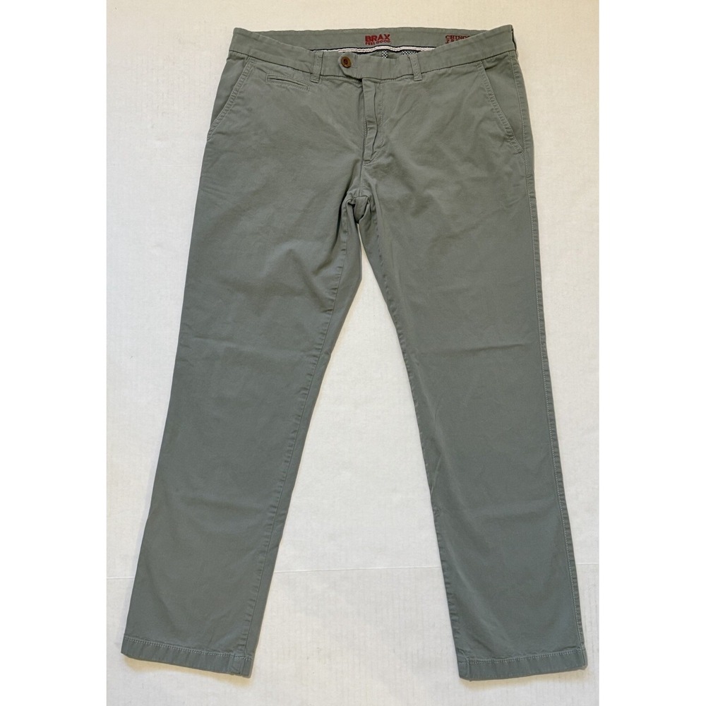 BRAX Feel Good Mens Everest MT-WA Chino (78828) Gray Blue Pants W36 L30‎